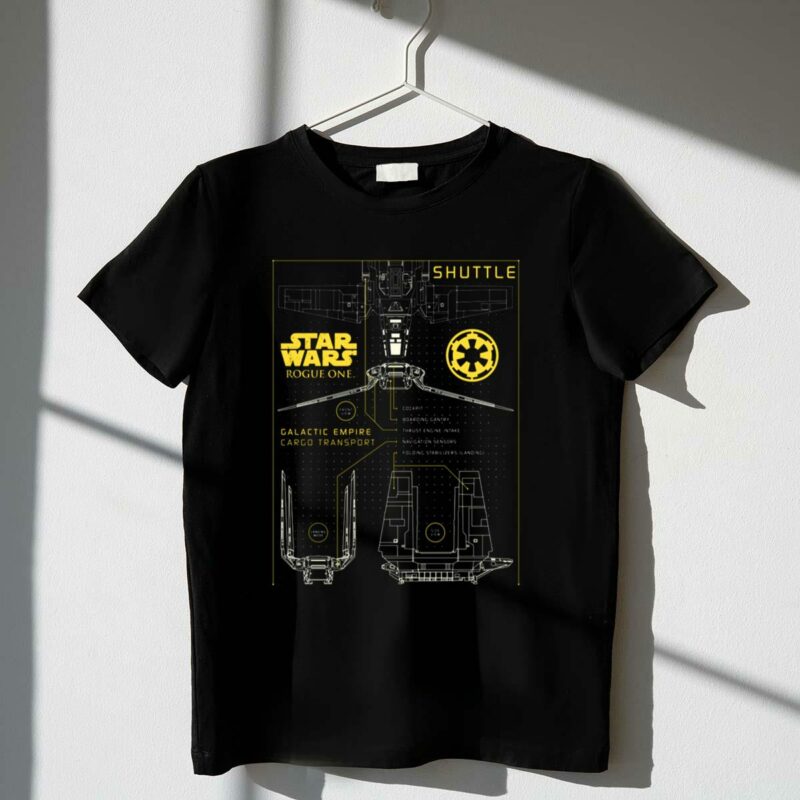 shuttle star wars rogue one galactic empire cargo transport schema t shirt t shirt 1 1