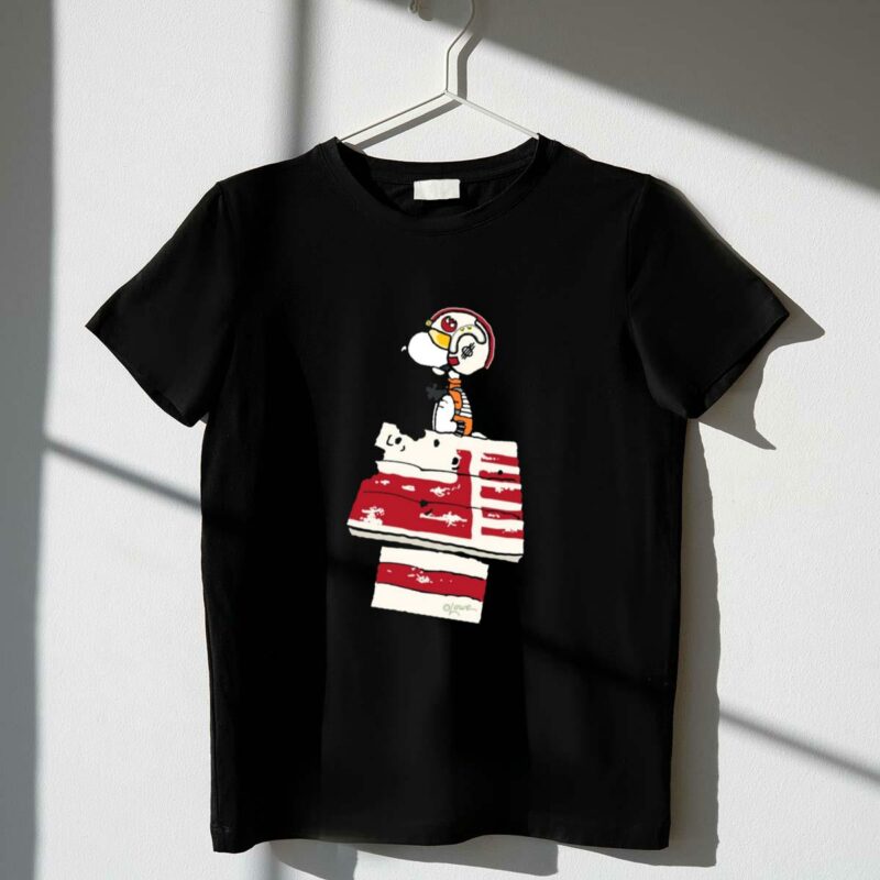 snoopy star wars x wing pilot doghouse t shirt t shirt 1 1