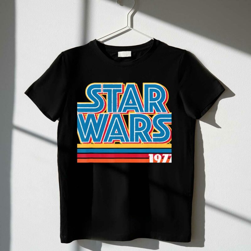 star wars 1977 retro striped t shirt t shirt 1 1