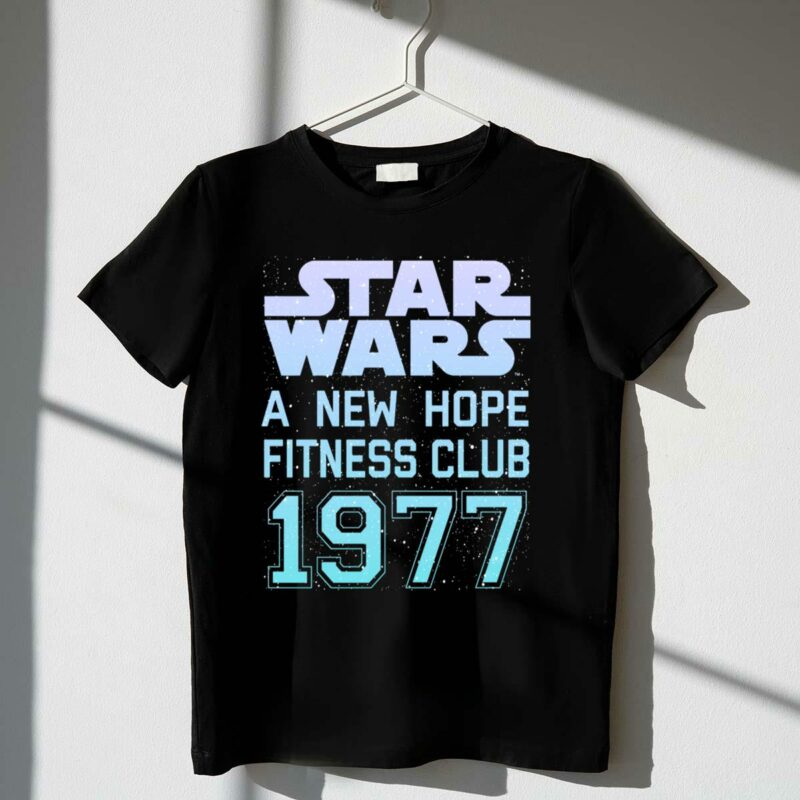 star wars a new hope fitness club 1977 racerback t shirt t shirt 1 1