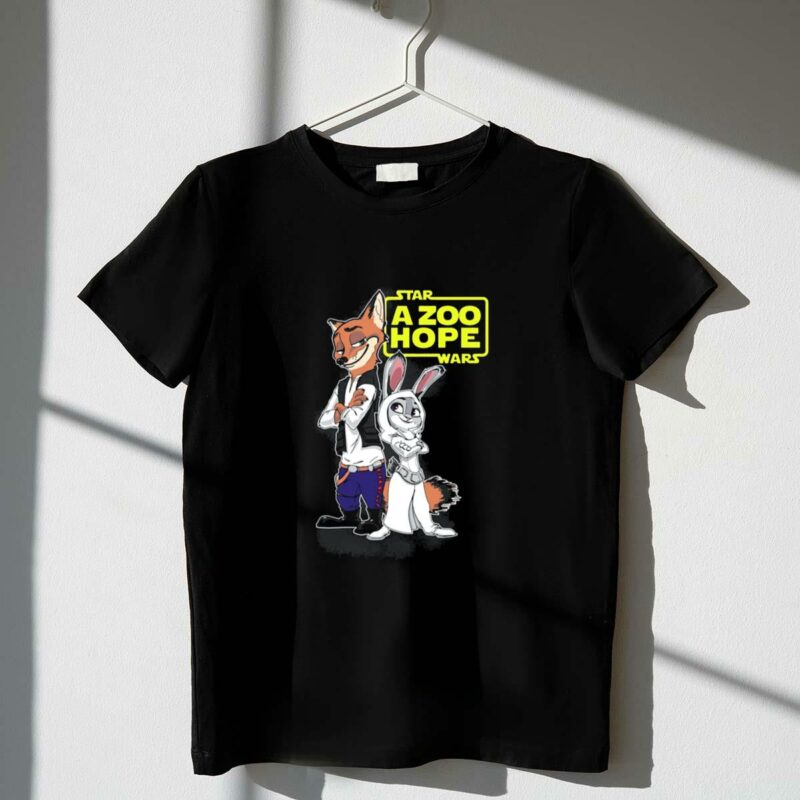 star wars a zoo hope parody nick wilde judy hopps t shirt t shirt 1 1