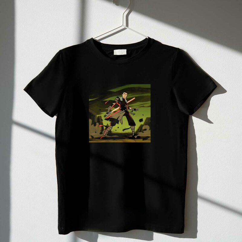 star wars animated jedi warrior sk amine t shirt t shirt 1 1
