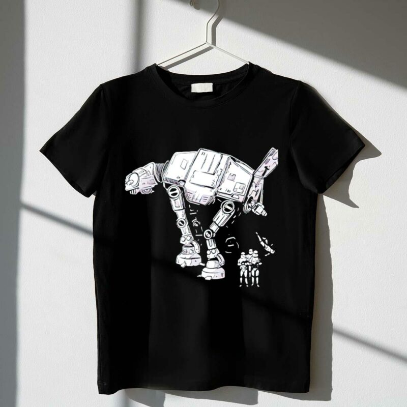 star wars at at walker with stormtroopers t shirt t shirt 1 1