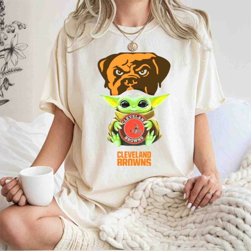star wars baby yoda cleveland browns t shirt t shirt 1 1