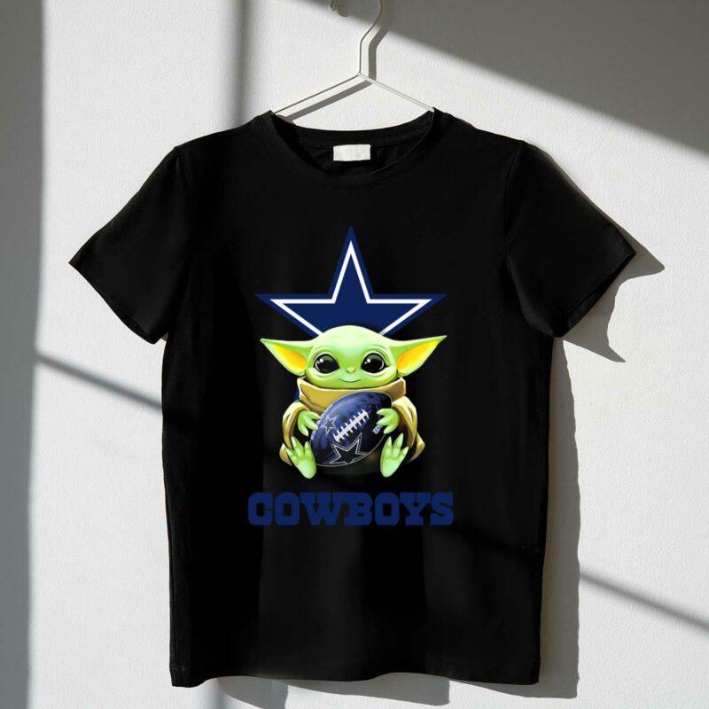 star wars baby yoda dallas cowboys football fan t shirt t shirt 1 1