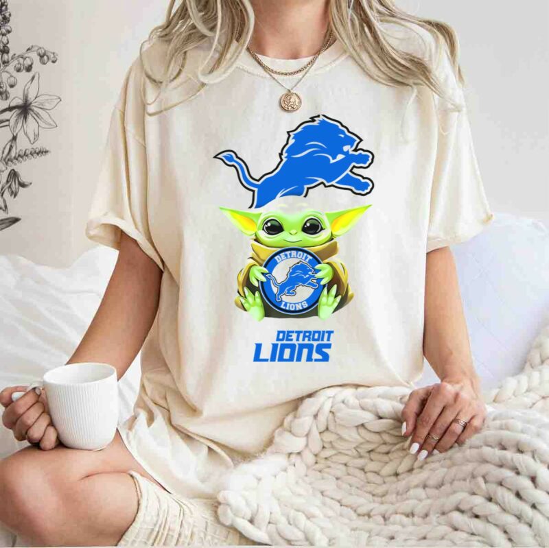 star wars baby yoda detroit lions hugging logo white t shirt t shirt 1 1