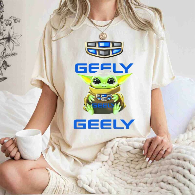 star wars baby yoda geely hug emblem t shirt t shirt 1 1