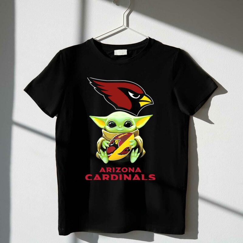 star wars baby yoda holding arizona cardinals football t shirt t shirt 1 1