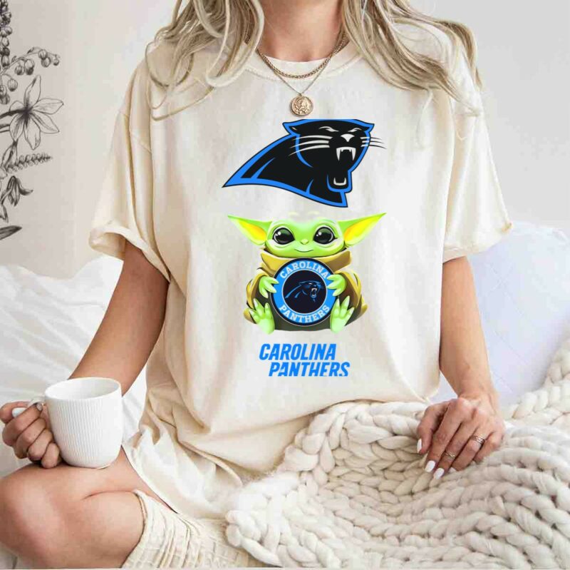 star wars baby yoda holding carolina panthers emblem t shirt t shirt 1 1