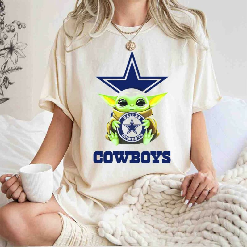 star wars baby yoda holding dallas cowboys star logo cowboys t shirt t shirt 1 1