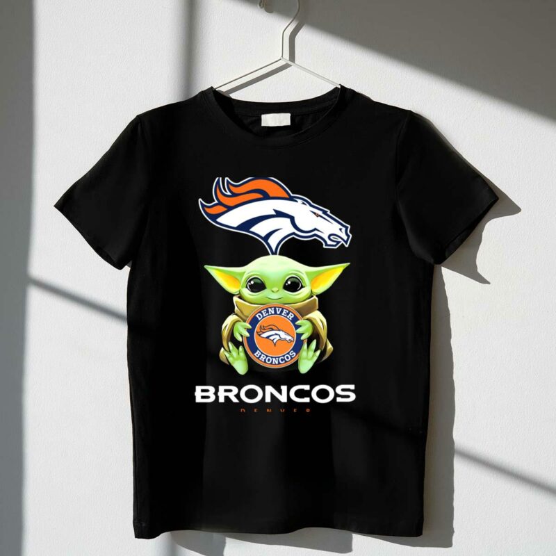 star wars baby yoda holding denver broncos emblem t shirt t shirt 1 1