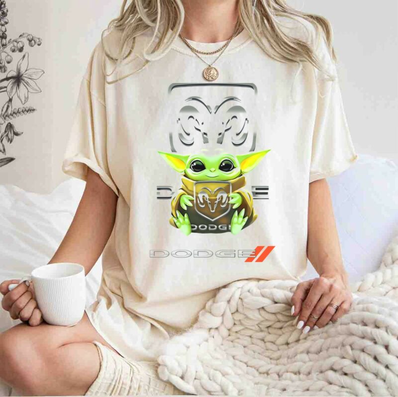 star wars baby yoda holding dodge ram logo white t shirt t shirt 1 1
