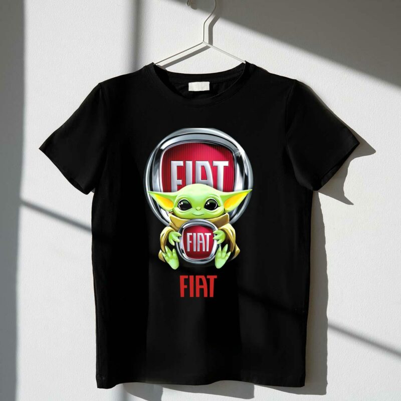 star wars baby yoda holding fiat emblem t shirt t shirt 1 1