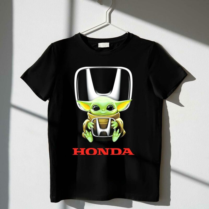 star wars baby yoda holding honda emblem t shirt t shirt 1 1