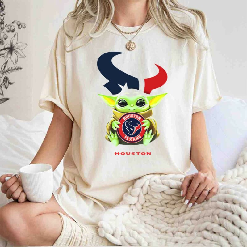 star wars baby yoda holding houston texans emblem with houston text t shirt t shirt 1 1