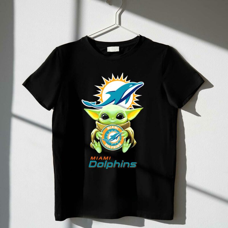 star wars baby yoda holding miami dolphins t shirt t shirt 1 1