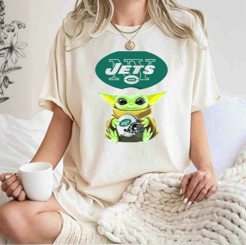 star wars baby yoda holding new york jets helmet jets t shirt t shirt 1 1
