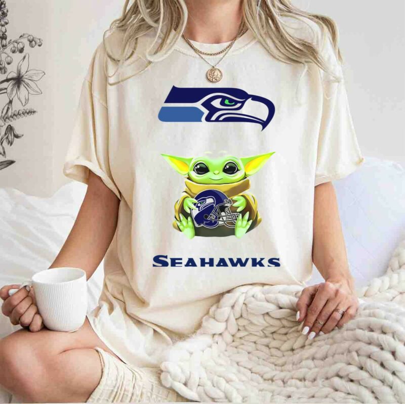 star wars baby yoda holding seattle seahawks helmet t shirt t shirt 1 1