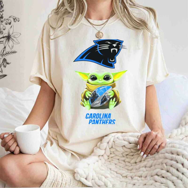 star wars baby yoda hug carolina panthers football t shirt t shirt 1 1