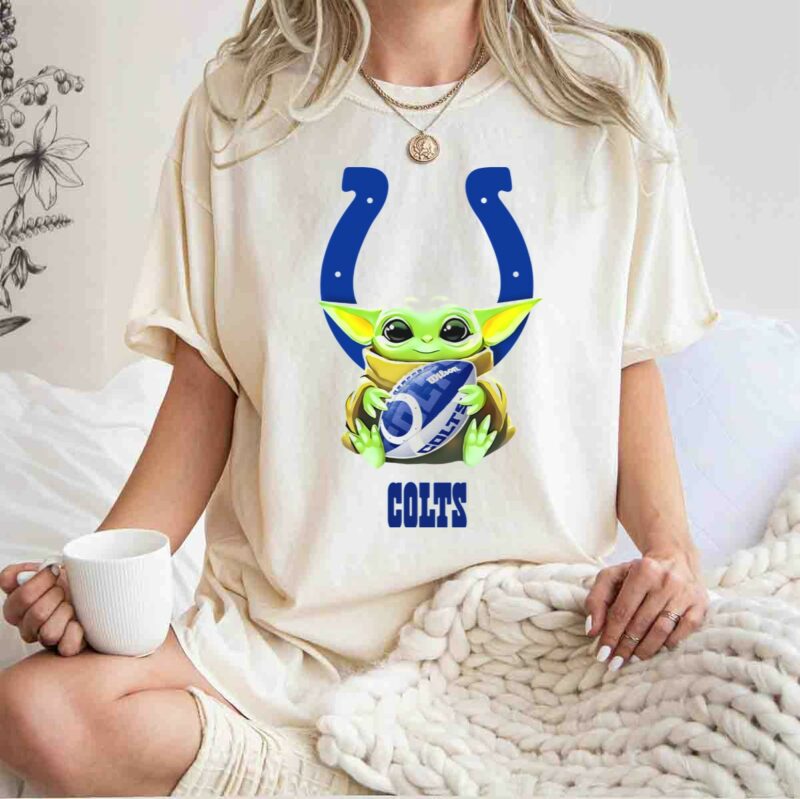 star wars baby yoda hug colts football indianapolis fan tailgate t shirt t shirt 1 1