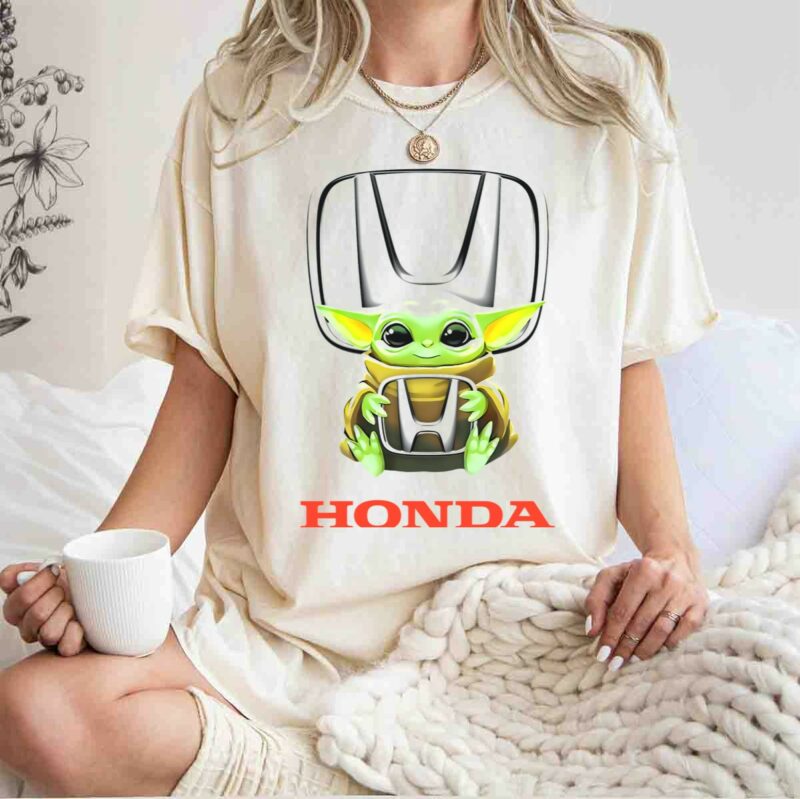 star wars baby yoda hug honda h white t shirt t shirt 1 1
