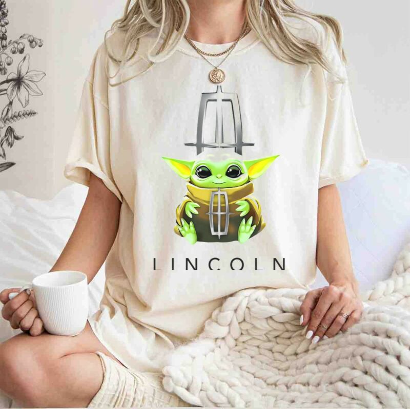star wars baby yoda hug lincoln tower white t shirt t shirt 1 1