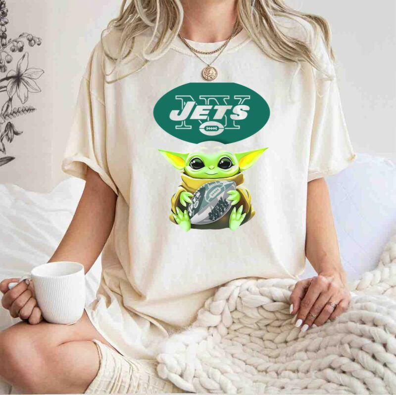 star wars baby yoda hug new york jets football t shirt t shirt 1 1