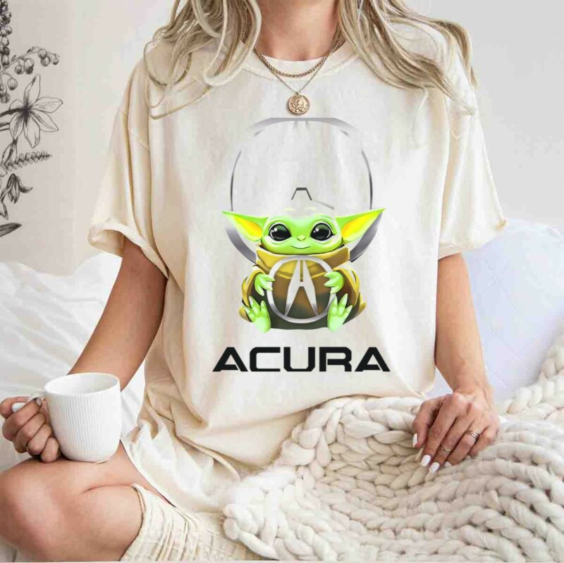 star wars baby yoda hugging acura t shirt t shirt 1 1