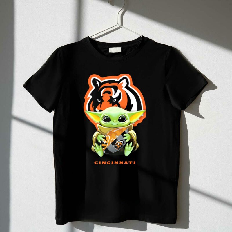 star wars baby yoda hugging cincinnati bengals logo football t shirt t shirt 1 1