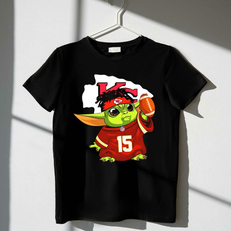star wars baby yoda mandalorian kansas city chiefs patrick mahomes 15 merch t shirt t shirt 1 1