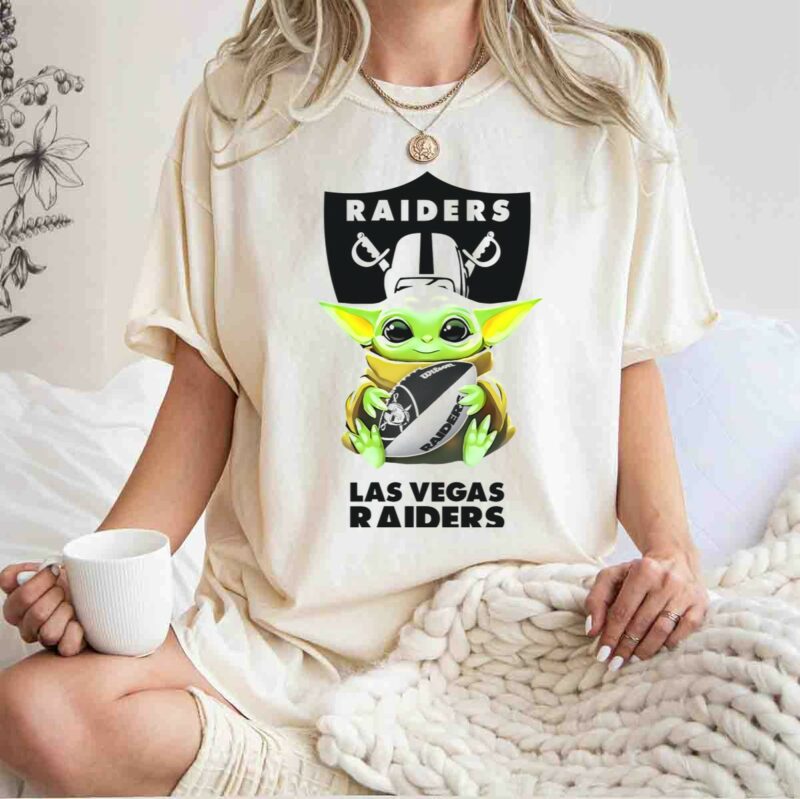 star wars baby yoda raiders las vegas football fan helmet hug t shirt t shirt 1 1
