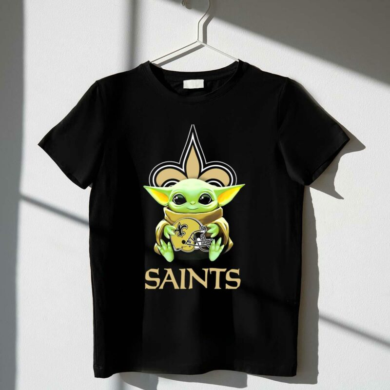 star wars baby yoda saints new orleans saints helmet fleur de lis t shirt t shirt 1 1