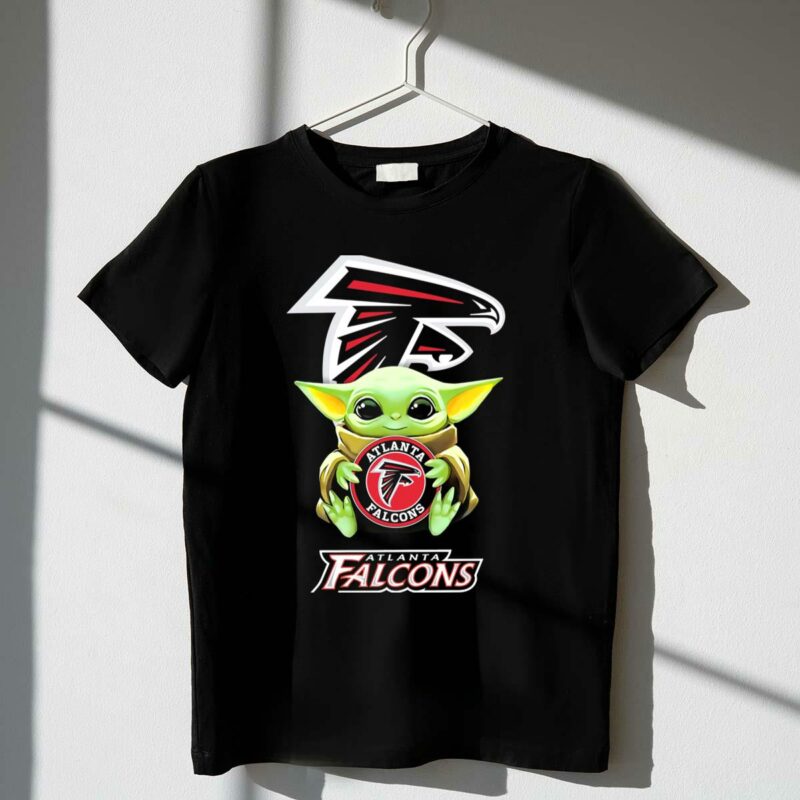 star wars baby yoda with atlanta falcons t shirt t shirt 1 1