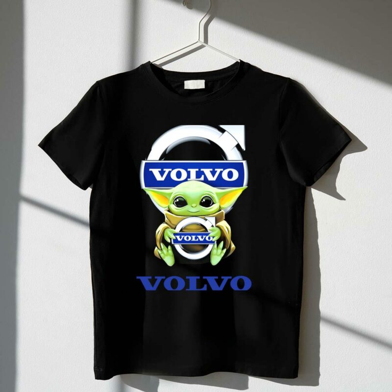 star wars baby yoda with volvo t shirt t shirt 1 1