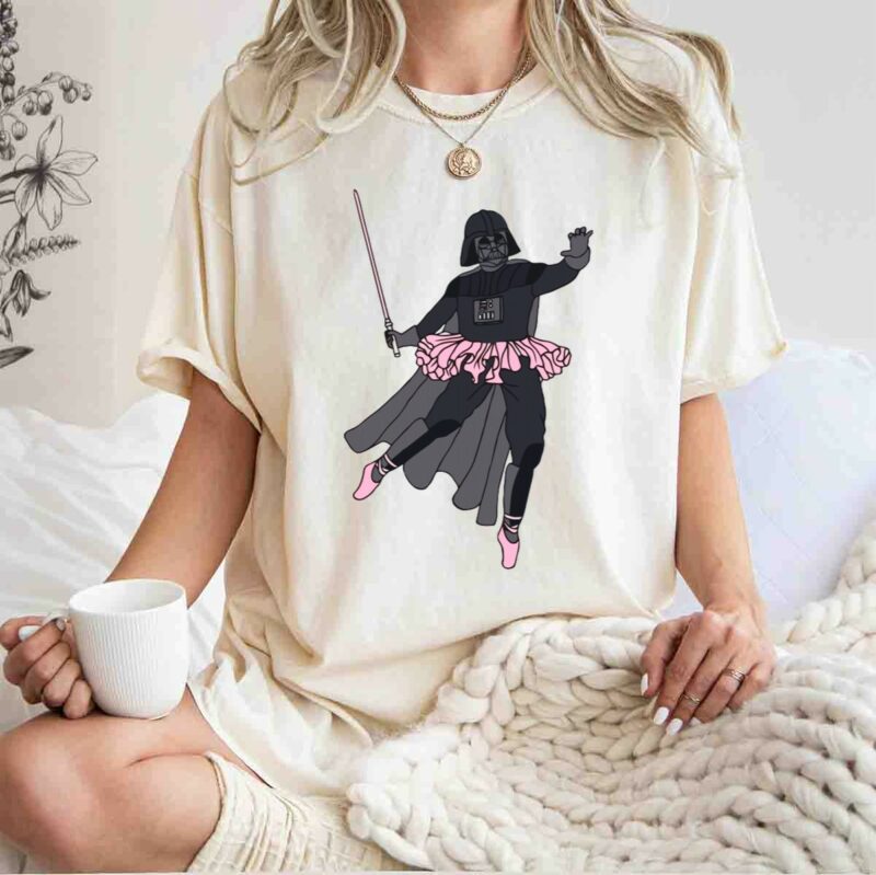 star wars ballet dancing darth vader tutu pink lightsaber t shirt t shirt 1 1