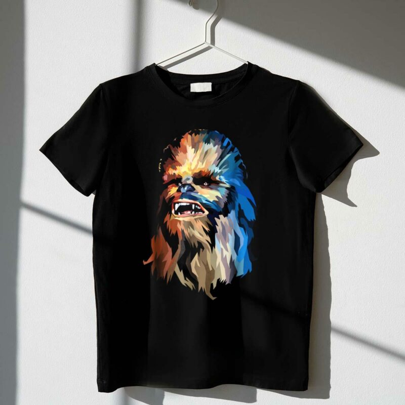 star wars chewbacca wookiee character colorful t shirt t shirt 1 1
