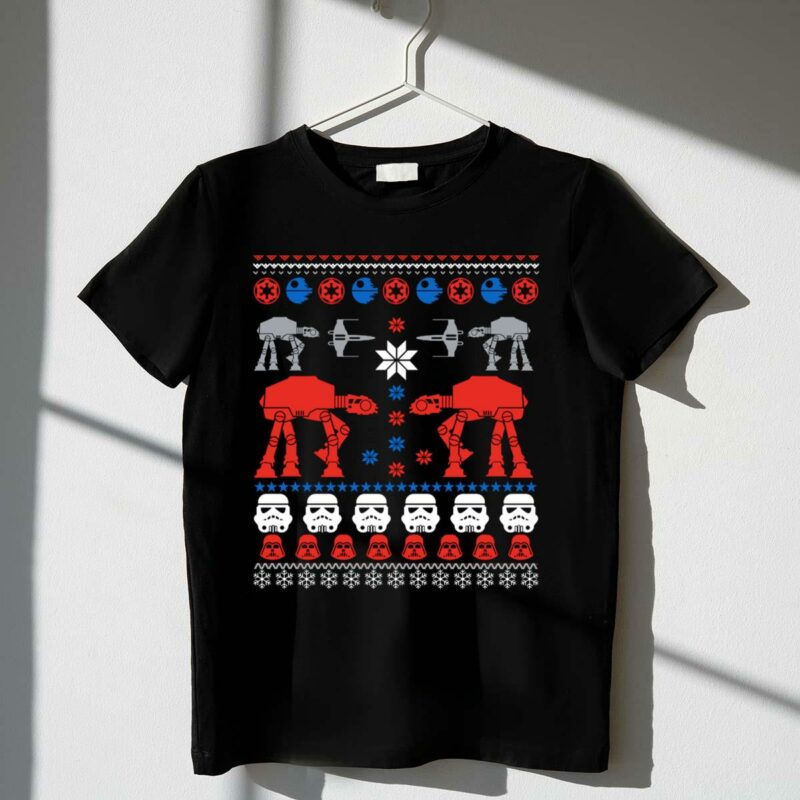 star wars civil war at ats tie fighters and stormtroopers t shirt t shirt 1 1