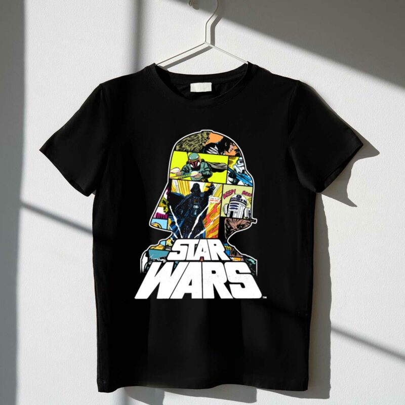 star wars comic style vader r2d2 boba fett t shirt t shirt 1 1