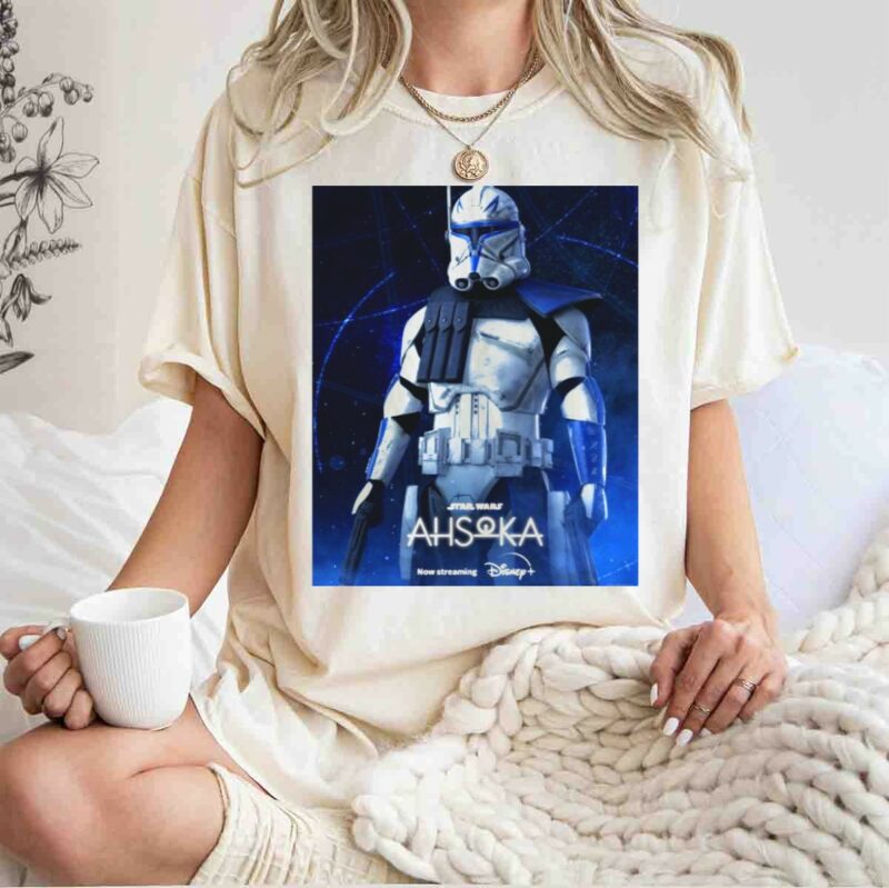 star wars commander rex in ahsoka now streaming on disney plus t shirt t shirt 1 1