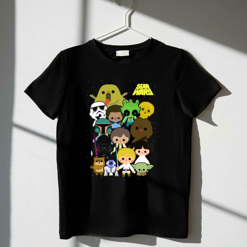 star wars cute character line up t shirt t shirt 1 1