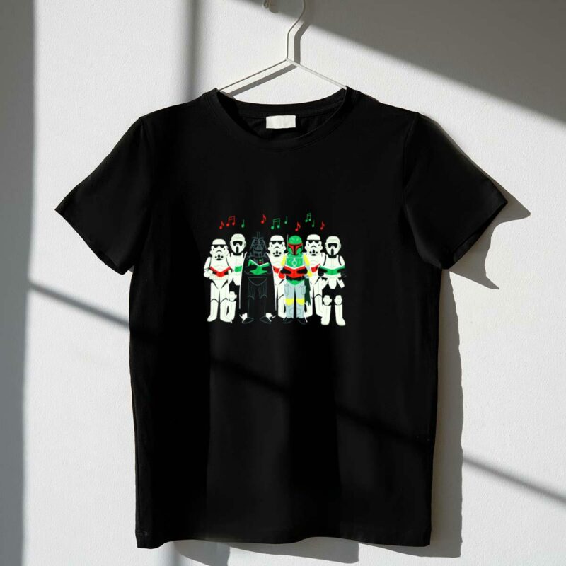 star wars darth vader and stormtroopers sithmas choir holiday caroling t shirt t shirt 1 1