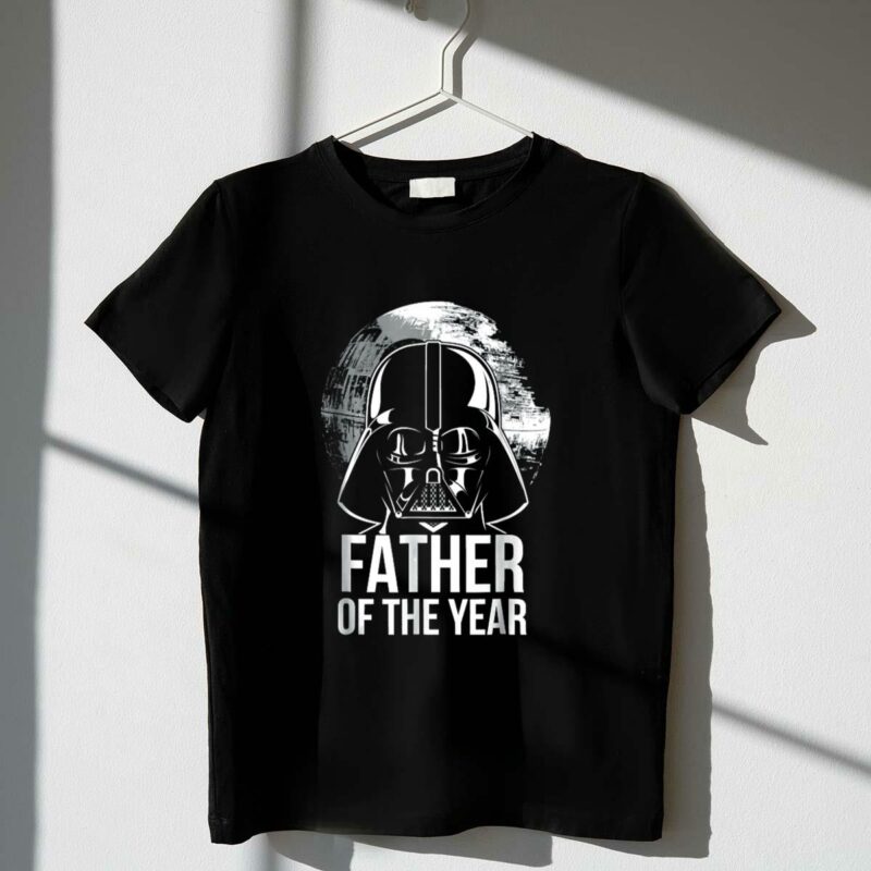 star wars darth vader father of the year death star t shirt t shirt 1 1