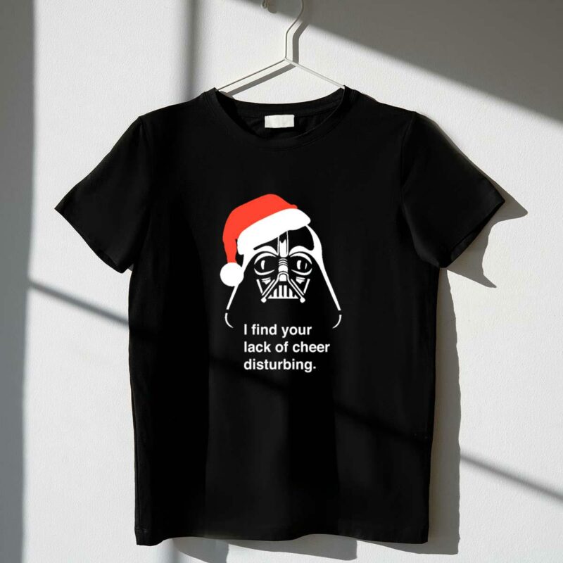 star wars darth vader santa hat i find your lack of cheer disturbing t shirt t shirt 1 1