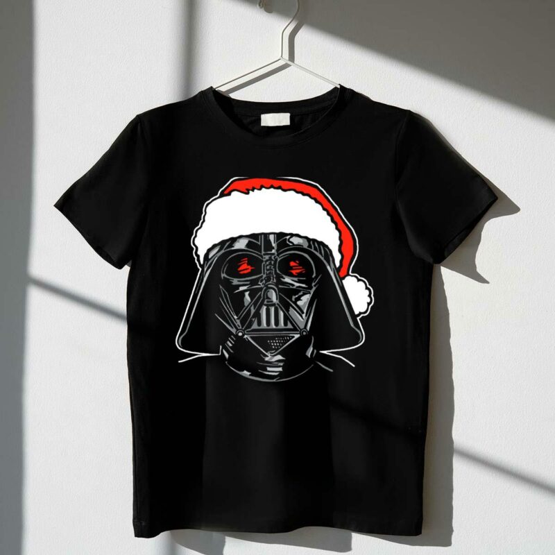 star wars darth vader santa sketch holiday t shirt t shirt 1 1