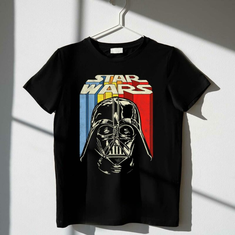 star wars darth vader vintage retro stripes t shirt t shirt 1 1