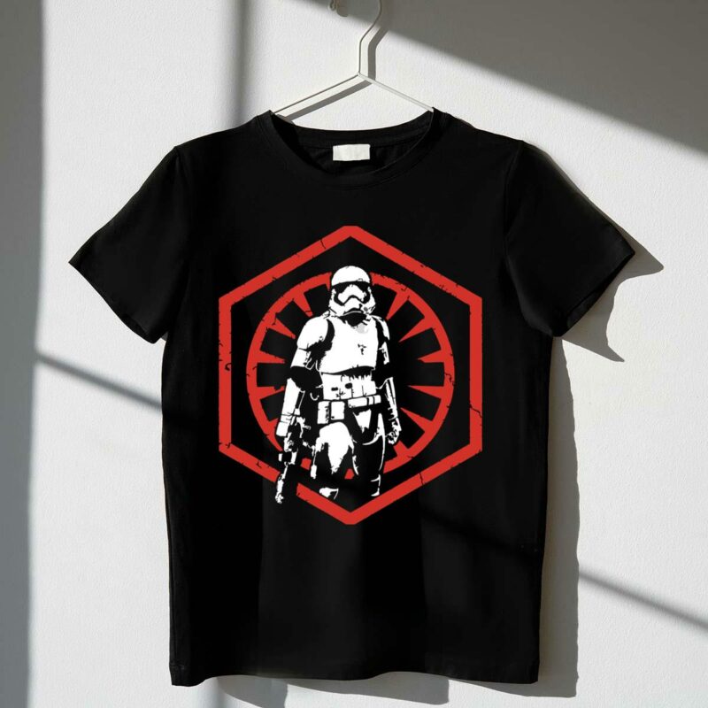 star wars first order stormtrooper hexagon emblem t shirt t shirt 1 1