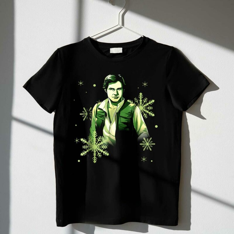 star wars han solo christmas noel snowflake fan t shirt t shirt 1 1