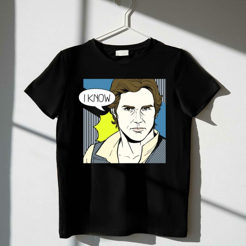 star wars han solo i know pop art retro couples fan favorite t shirt t shirt 1 1