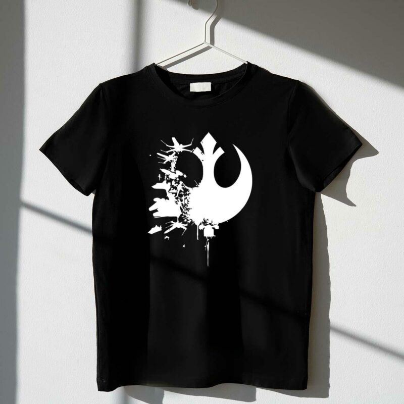 star wars heroes of the rebellion rebel alliance emblem x wing fighters t shirt t shirt 1 1