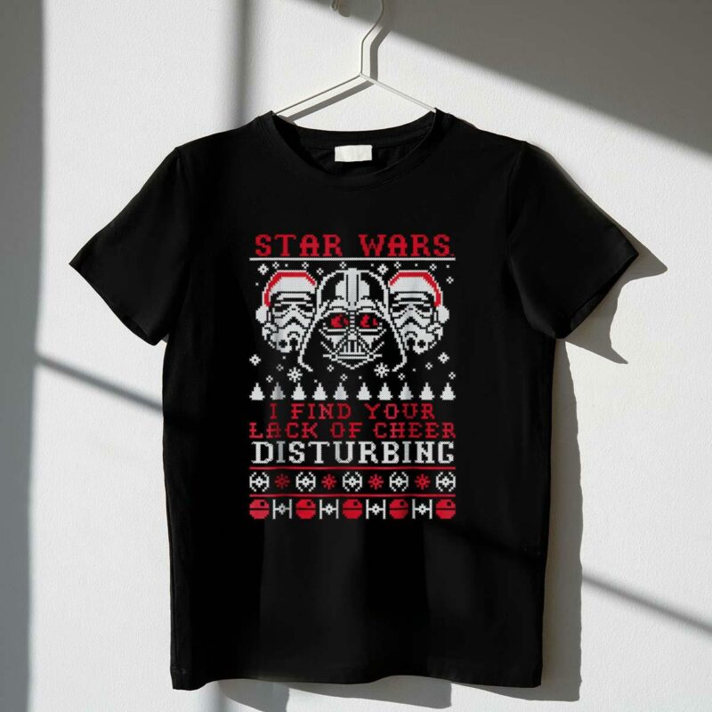 star wars i find your lack of cheer disturbing vader holiday t shirt t shirt 1 1